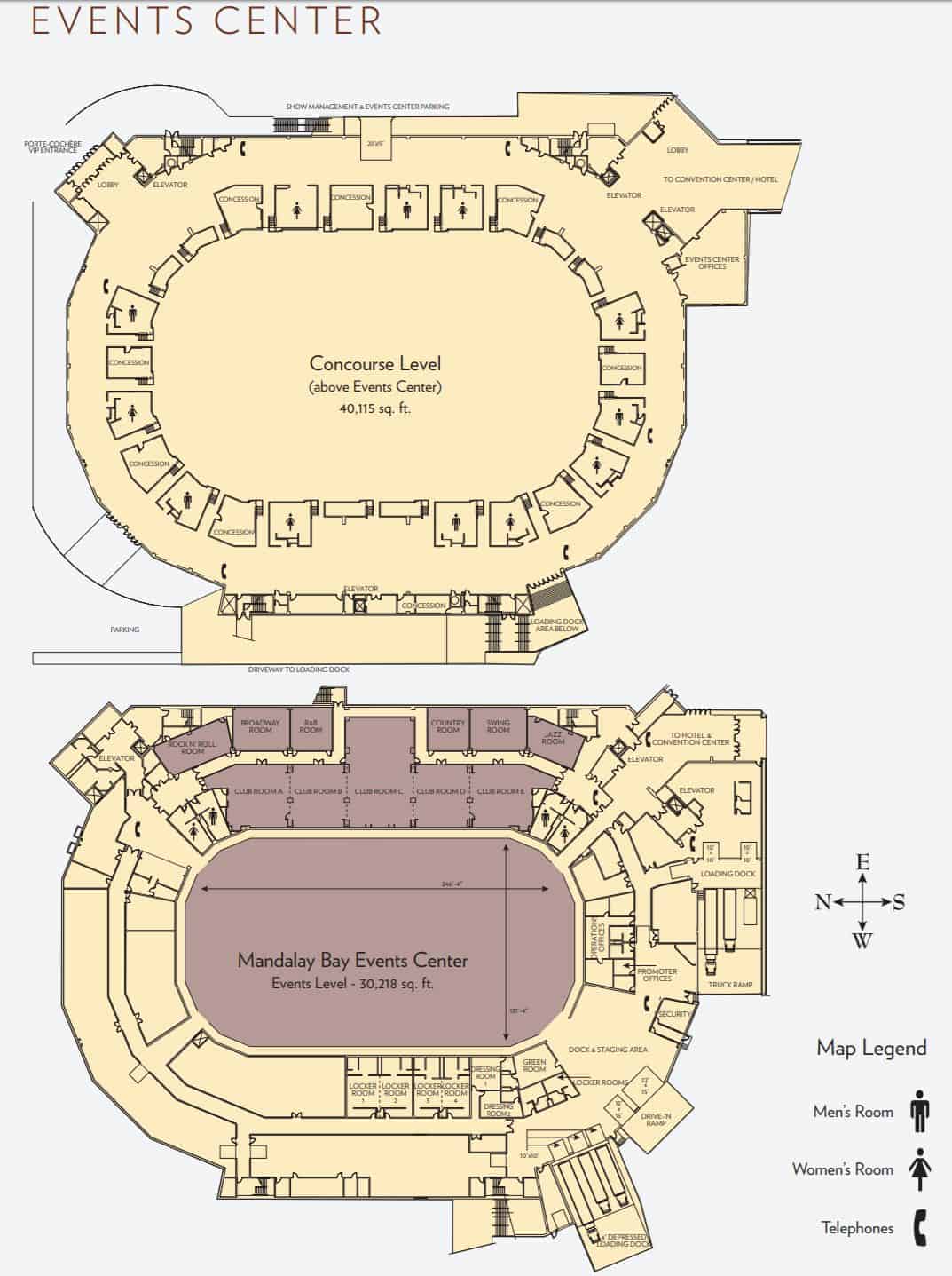 Mandalay Bay Convention Center Map, Parking & Hotels, Las Vegas NV